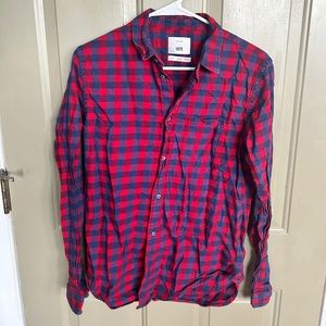 Blue and red light flannel, men’s